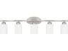 Capital Lighting Dixon 5-Light Brushed Nickel Glass Vanity Light