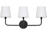 Capital Lighting Dawson 3-Light Matte Black Vanity Light