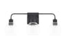 Capital Lighting Tanner 3-Light Matte Black Glass Vanity Light