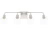 Capital Lighting Tanner 4-Light Brushed Nickel Glass Vanity Light