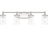 Capital Lighting Camden 4-Light Polished Nickel Glass Vanity Light