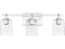 Capital Lighting Greyson 3-Light Chrome Glass Vanity Light