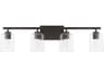 Capital Lighting Greyson 4-Light Bronze Glass Vanity Light