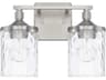 Capital Lighting Colton 2-Light Brushed Nickel Glass Vanity Light