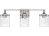 Capital Lighting Colton 3-Light Brushed Nickel Glass Vanity Light