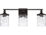 Capital Lighting Colton 3-Light Bronze Glass Vanity Light