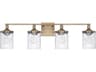 Capital Lighting Colton 4-Light Aged Brass Glass Vanity Light