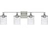 Capital Lighting Colton 4-Light Brushed Nickel Glass Vanity Light