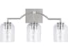 Capital Lighting Carter 3-Light Brushed Nickel Glass Vanity Light