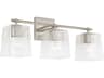 Capital Lighting Lexi 3-Light Brushed Nickel Glass Vanity Light