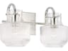 Capital Lighting Nyla 2-Light Polished Nickel Glass Vanity Light