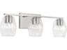 Capital Lighting Lucas 3-Light Brushed Nickel Glass Vanity Light