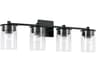 Capital Lighting Mason 4-Light Matte Black Glass Vanity Light