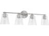 Capital Lighting Baker 4-Light Brushed Nickel Glass Vanity Light