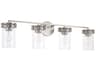 Capital Lighting Fuller 4-Light Brushed Nickel Glass Vanity Light