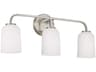 Capital Lighting Lawson 3-Light Brushed Nickel Glass Vanity Light