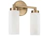 Capital Lighting Alyssa 2-Light Aged Brass Vanity Light
