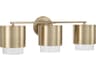 Capital Lighting Weller 3-Light Matte Brass Vanity Light