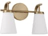 Capital Lighting Drake 2-light Aged Brass Vanity Light