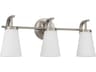 Capital Lighting Drake 3-light Brushed Nickel Vanity Light