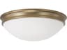 Capital Lighting Hansen 2-light Aged Brass Round Flush Mount