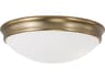 Capital Lighting Hansen 3-light Aged Brass Round Flush Mount