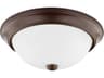 Capital Lighting 2-Light Bronze Glass Bowl Flush Mount