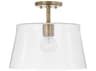 Capital Lighting Baker 1-Light Aged Brass Glass Empire Pendant