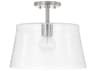 Capital Lighting Baker 1-Light Brushed Nickel Glass Empire Pendant