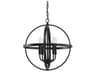 Capital Lighting Hartwell 4-Light Matte Black Pendant