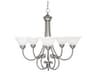 Capital Lighting Hometown 5-Light Matte Nickel Glass Chandelier