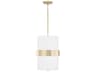 Capital Lighting Sutton 2-Light Soft Gold White Cylinder Pendant