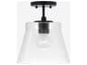 Capital Lighting Baker 1-Light Matte Black Glass Empire Mini Pendant