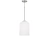Capital Lighting Lawson 1-Light Brushed Nickel Glass Bell Mini Pendant