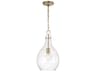 Capital Lighting Brentwood 1-Light Aged Brass Glass Mini Pendant