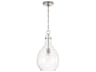 Capital Lighting Brentwood 1-Light Brushed Nickel Glass Mini Pendant