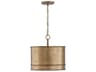 Capital Lighting Nole 1-Light Mystic Luster Brass Drum Pendant