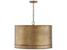 Capital Lighting Nole 4-Light Mystic Luster Brass Drum Pendant