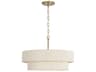 Capital Lighting Delaney 4-Light Matte Brass Drum Pendant