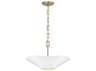 Capital Lighting Maeve 4-Light Matte Brass White Pendant