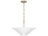 Capital Lighting Maeve 4-Light Matte Brass White Pendant