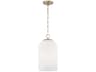 Capital Lighting Cleo 1-Light Matte Brass Cylinder Round Mini Pendant