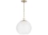 Capital Lighting Cleo 1-Light Matte Brass Globe Pendant