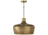 Capital Lighting Myriah 1-light Tibetan Hammered Brass Round Pendant