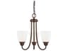 Capital Lighting Trenton 3-Light Bronze Glass Bell Chandelier