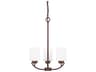 Capital Lighting Dixon 3-Light Bronze Glass Cylinder Chandelier