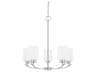 Capital Lighting Dixon 5-Light Brushed Nickel Glass Cylinder Chandelier