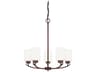 Capital Lighting Dixon 5-Light Bronze Glass Cylinder Chandelier