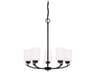 Capital Lighting Dixon 5-Light Matte Black Glass Chandelier