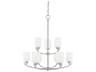 Capital Lighting Dixon 9-Light Brushed Nickel Glass Cylinder Chandelier
